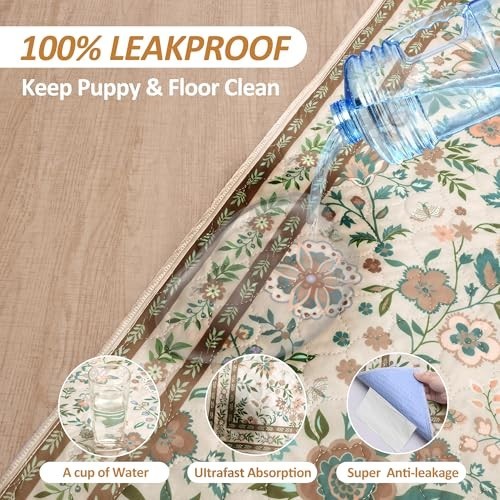 “Super Absorbent Washable Dog Pee Pads – 2 Pack Reusable Puppy Training Mats, 36