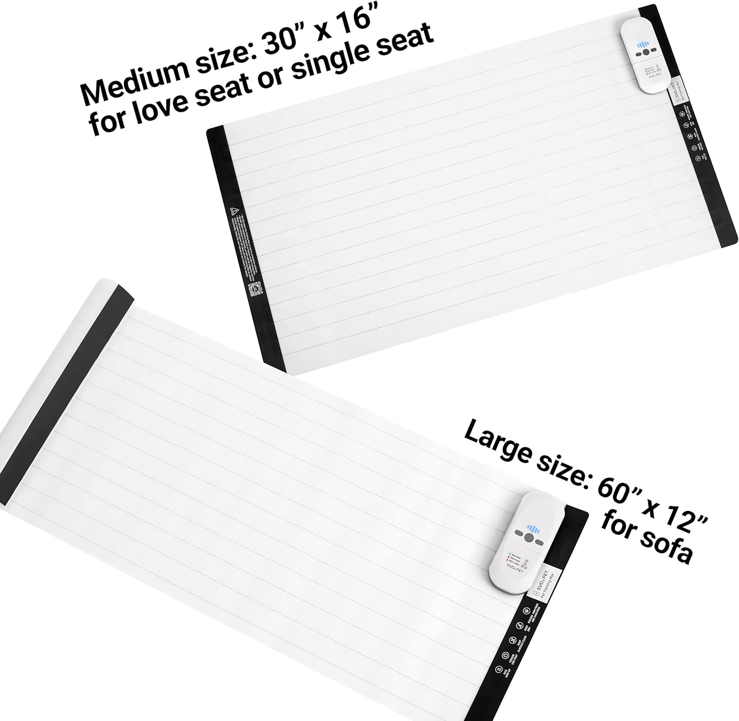 Pet Training Mat [2-PACK], 60″X12″ + 30″X16″, Electronic Repellent Mat for Dogs