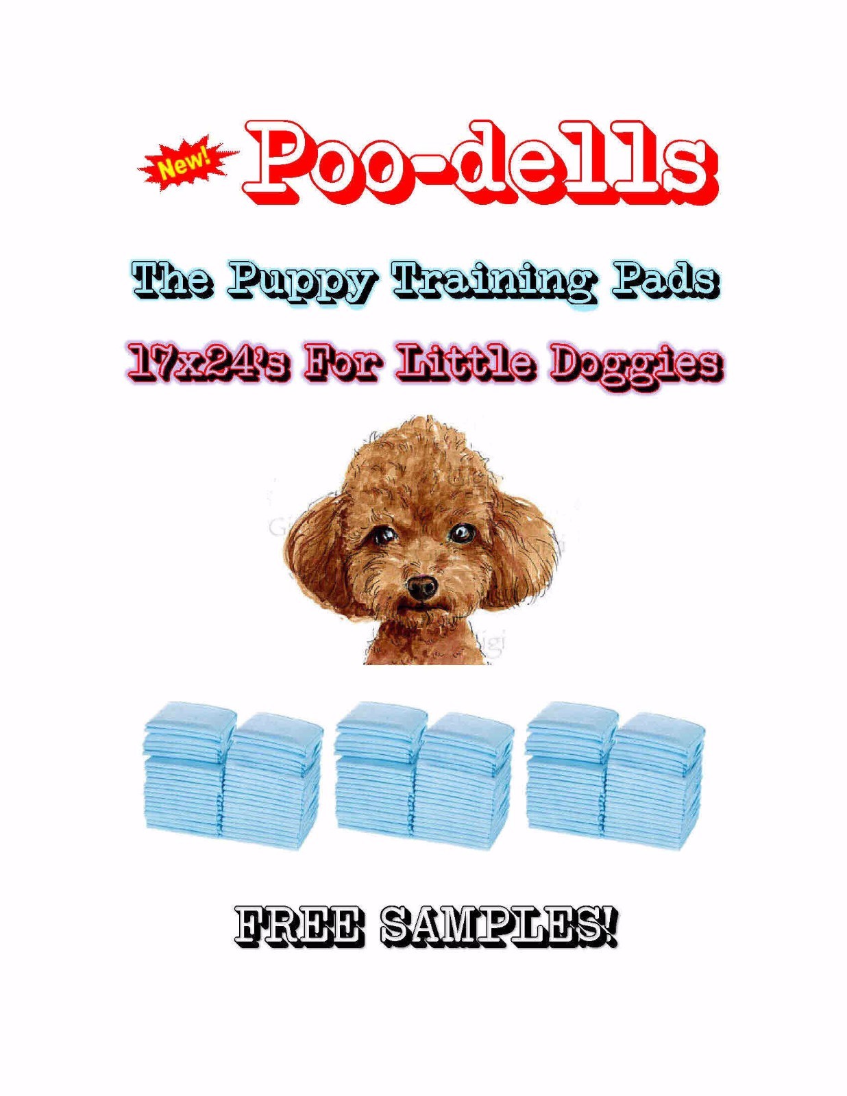 300-17×24″ Poo-dells the Lightweight Puppy Training Pads Made for Little Doggies