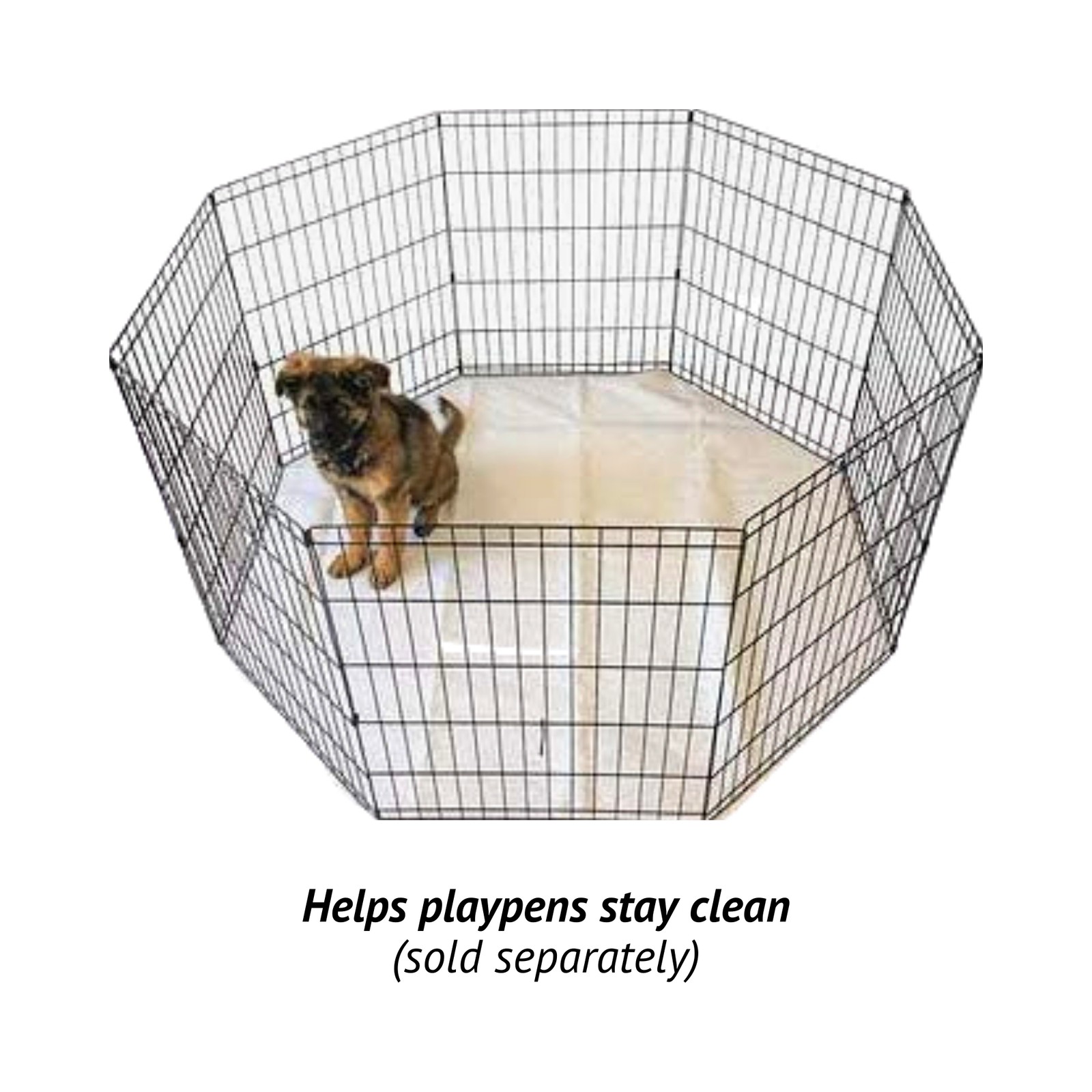 Midlee Reusable Octagon Playpen Dog Pee Pad-64″ x 64″ Set of 2