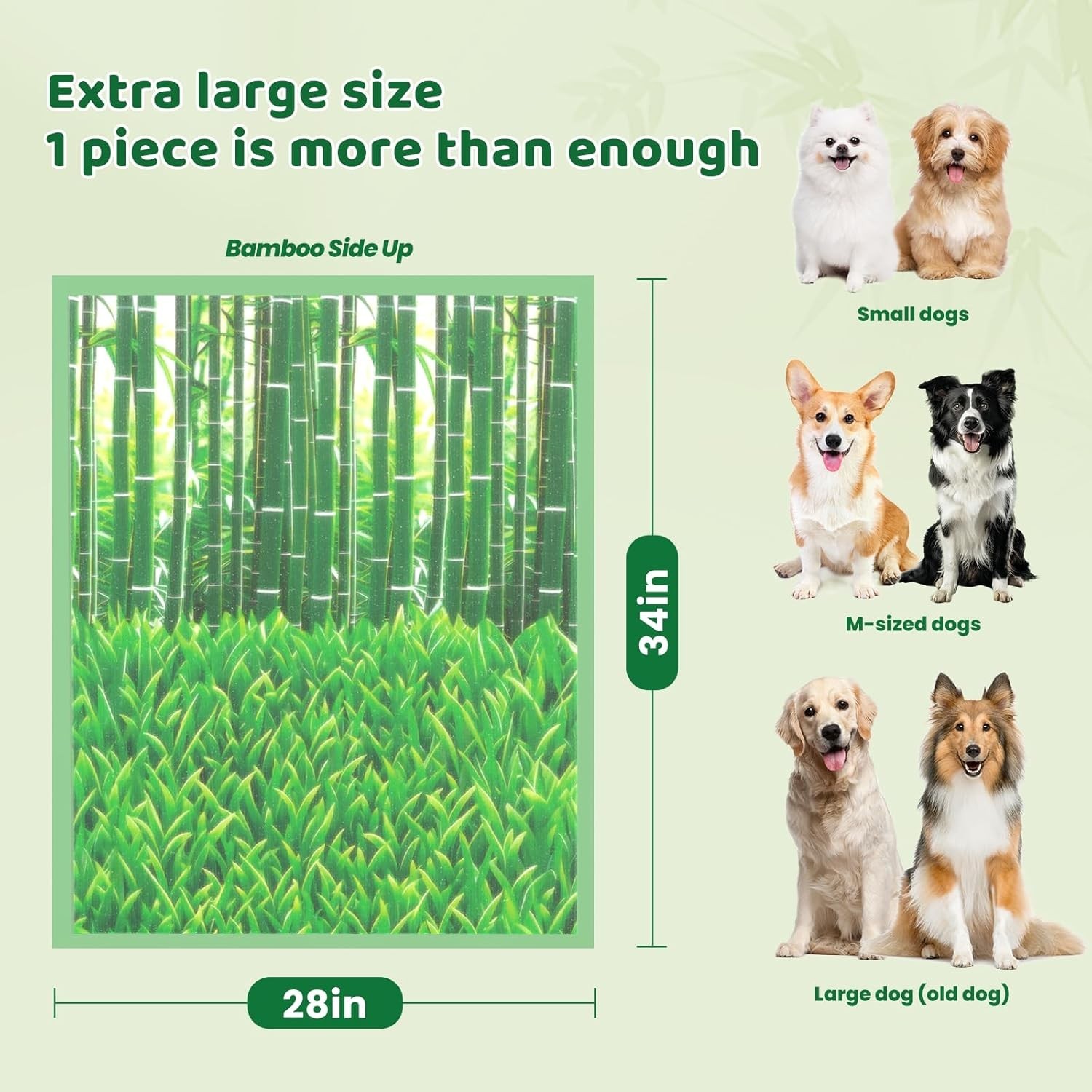 Extra Large Puppy Pads 28″x34″ – 7 Pack Super Absorbent, Odor Eliminating Pads