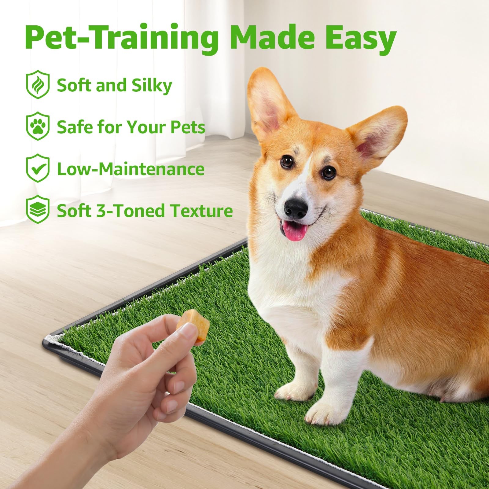 Dog Grass Large Potty Patch, Dog Litter Boxes Artificial Grass Bathroom Turf …