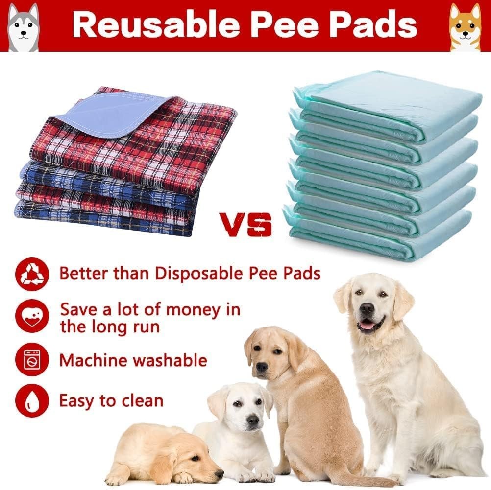 KOOLTAIL Reusable Puppy Pads 2 Pack 31″x36″ Waterproof Non-Slip Washable Dog