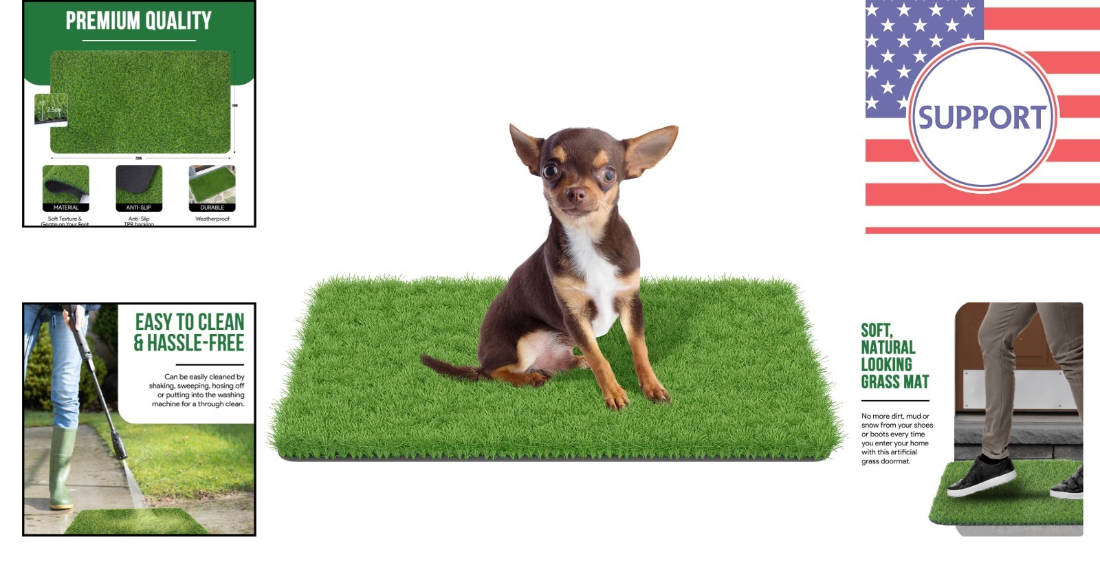 Weather-Resistant 29.5″x17″ Fake Grass for Dogs – Quick Drying & Easy Care