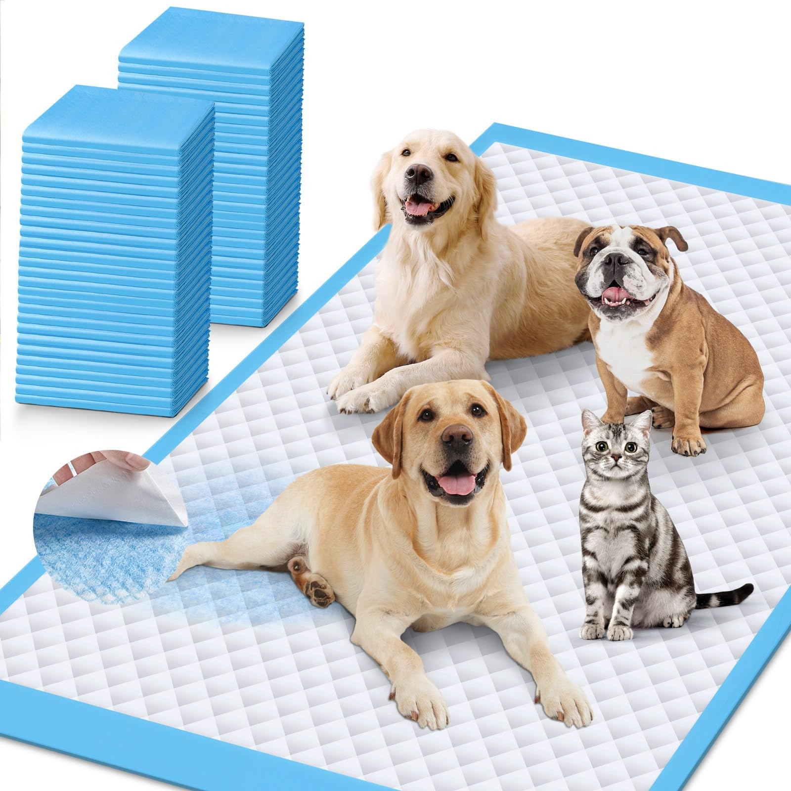 Enormous 37″x 54″ Dog Training Potty Pads, Super Absorbent & Leak-Proof 6 Lay…