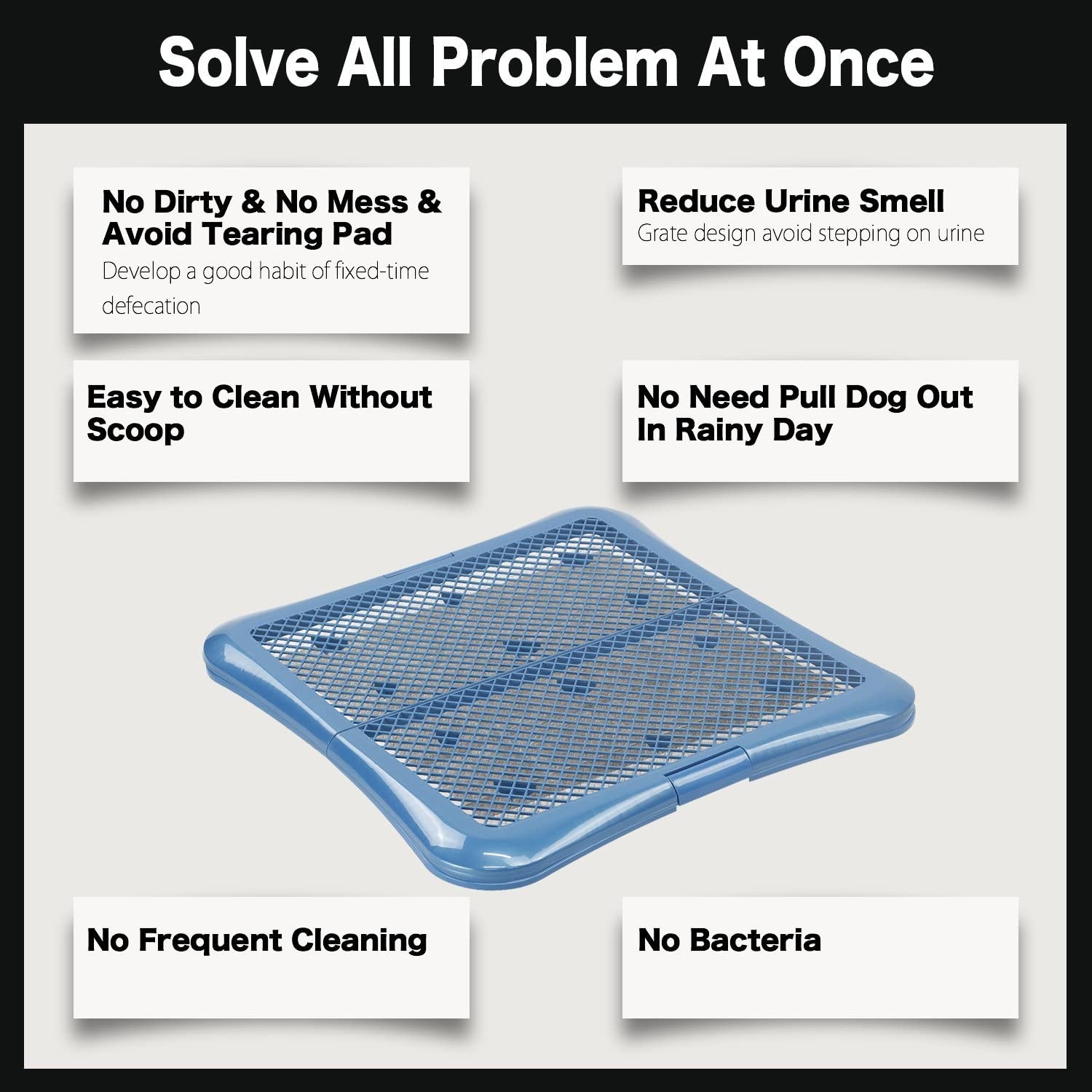 Training Pad Holder Floor Protection Dog Pad Holder Mesh Training Tray (L-24″…