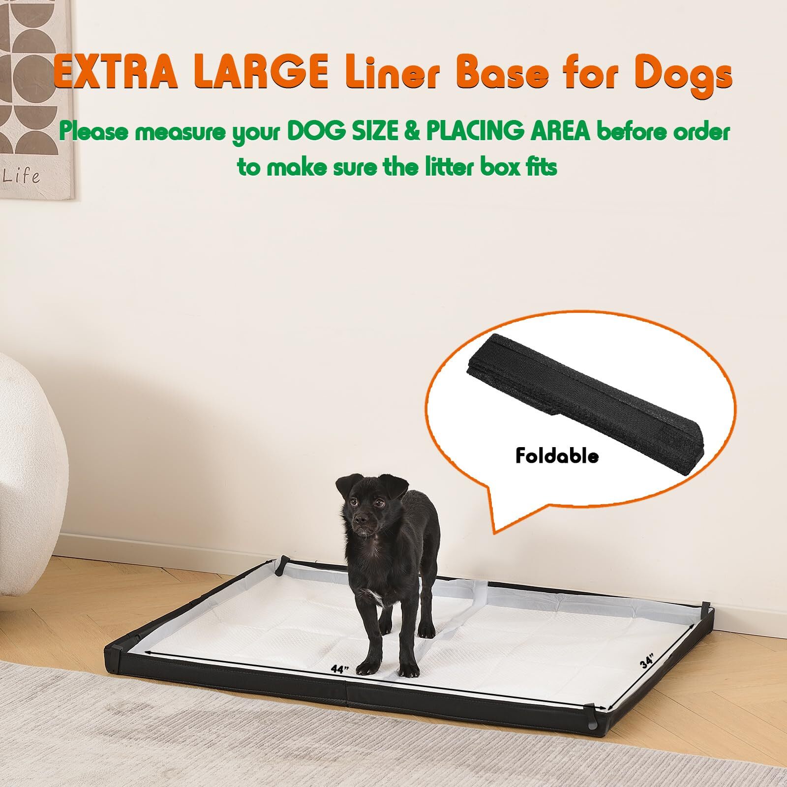 Large Portable Dog Pee Pads Holder for Travel Puppy Pad Holder Foldable Liner B
