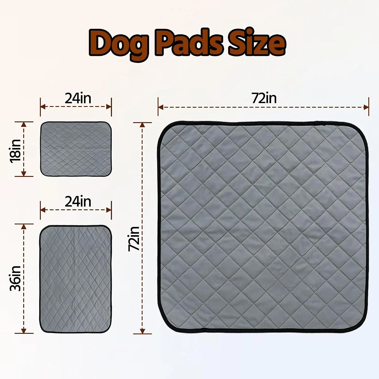Washable Pee Pads for Dogs, 2Pack Reusable Puppy Pads, Super Absorbent & Leakpro