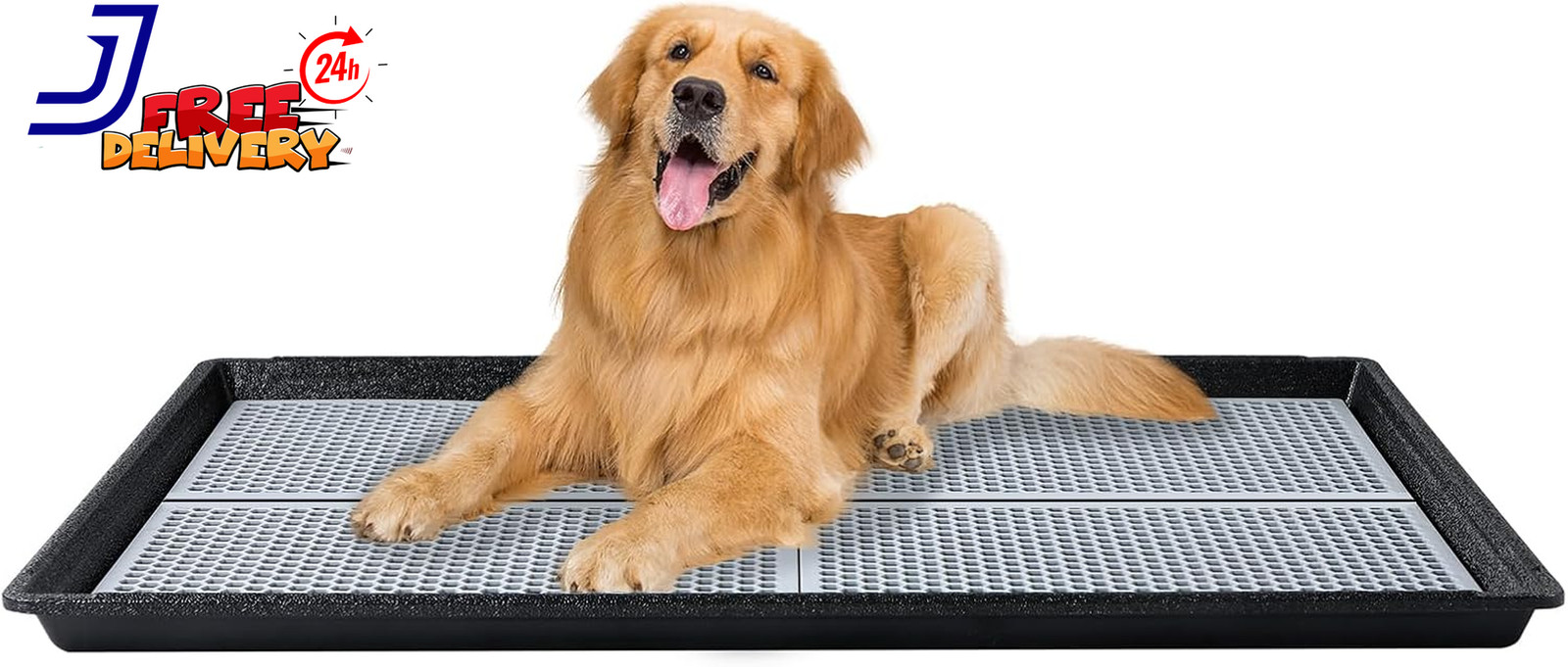 Hq4Us Dog Pee Pad Holder Tray with Grate 45”×34” Large Dog Litter Box Toilet