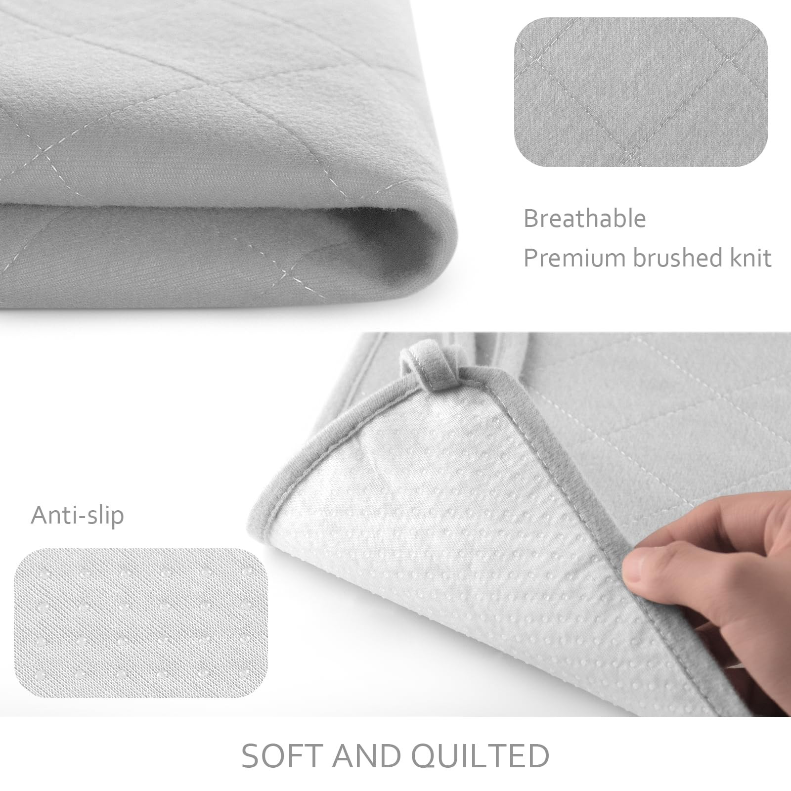 Waterproof Dog Crate Mat with Rope 2 Pack 24×18 Inch Washable Pee Pad