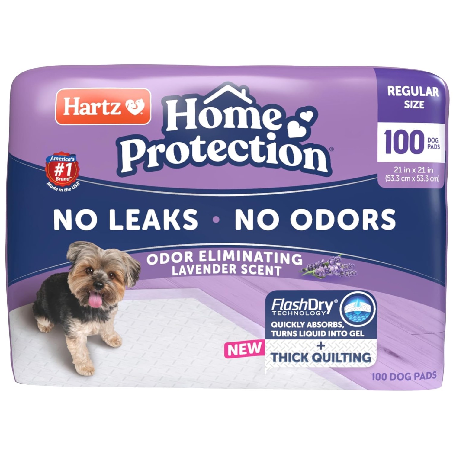 Home Protection Lavender Pads, 100 Count | Super Absorbent