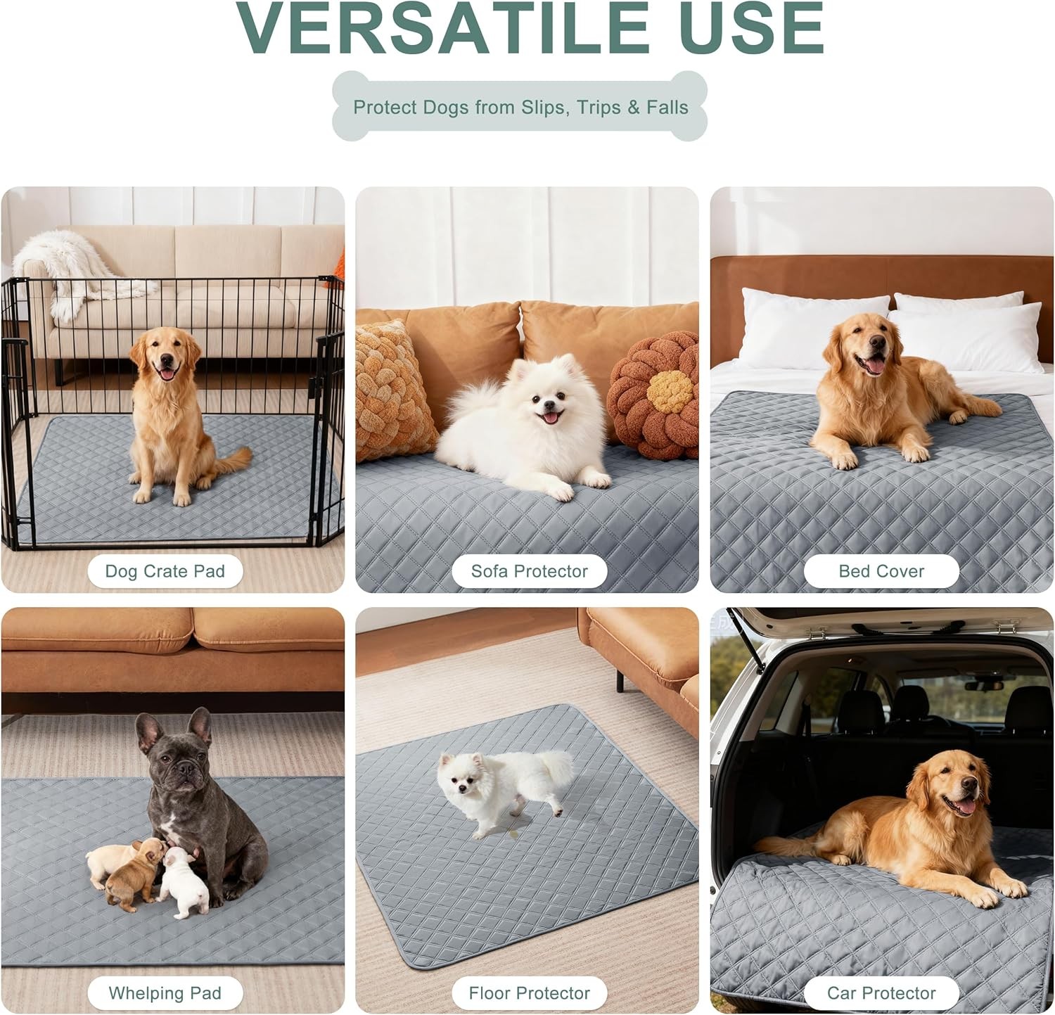 Reusable Washable Pee Pads for Dogs Large/Extra Large 36” X 41” 2 Pack, Absorb