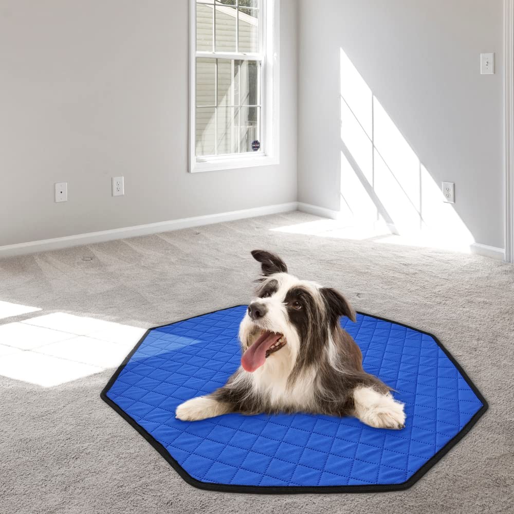 Dog Playpen Mat Pee Pad for Puppy Cat Octagon Shape Non-Slip Washable Whelpin…