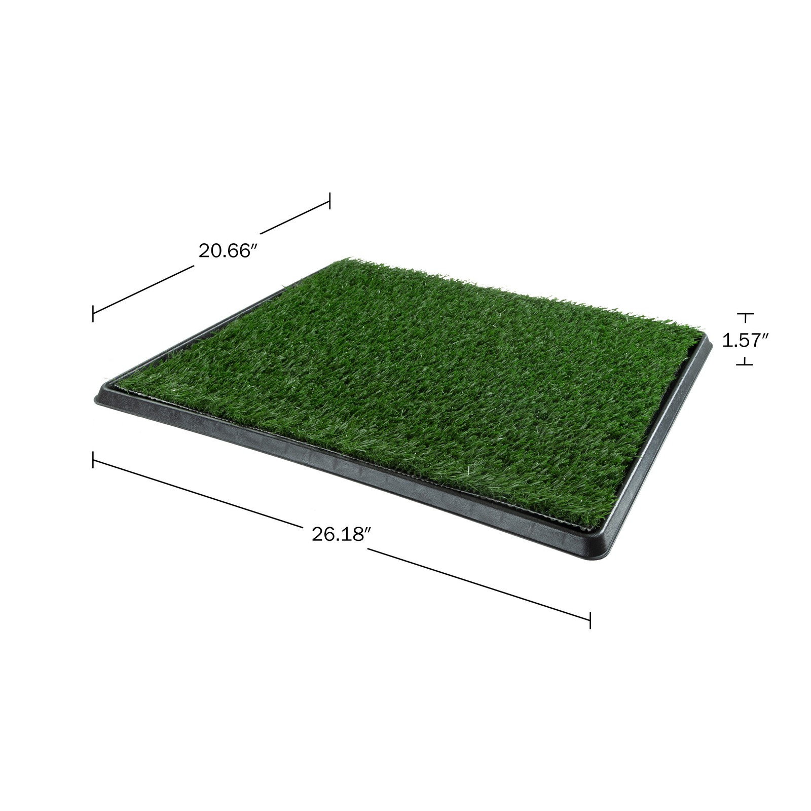 20″x25″ Artificial Grass Puppy Pee Pad Dogs 4-Layer Training Potty Pad with Tray