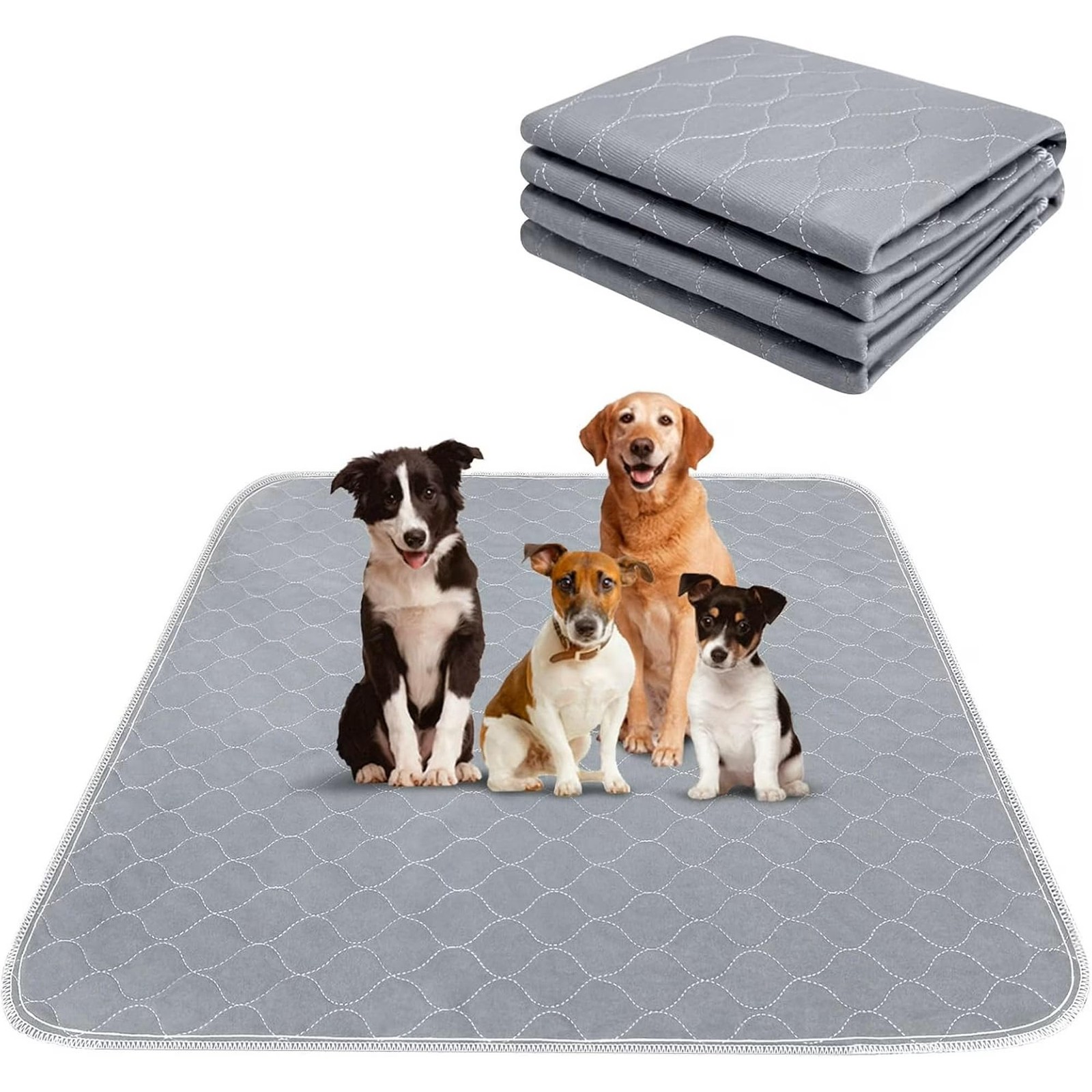 Conkote Reusable Pee Pads for Dogs Extra Large 48×60 Inch (Pack of 1), Gray