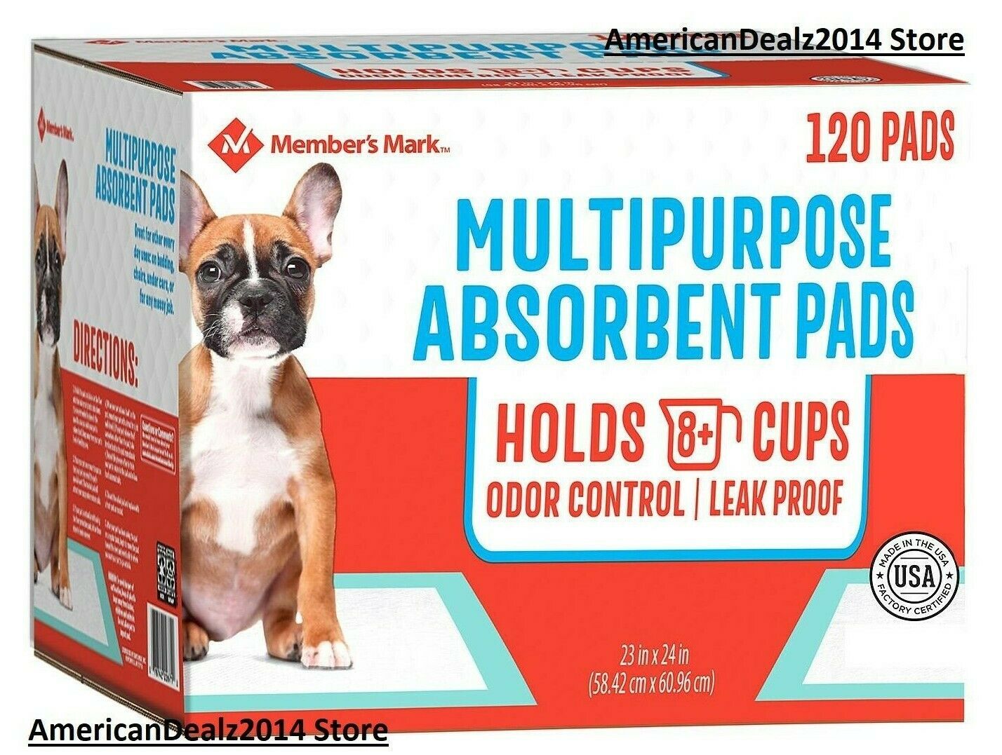Member’s Mark PET Multipurpose Training Absorbent Dog Pads, 23″ x 24″ (120 ct)