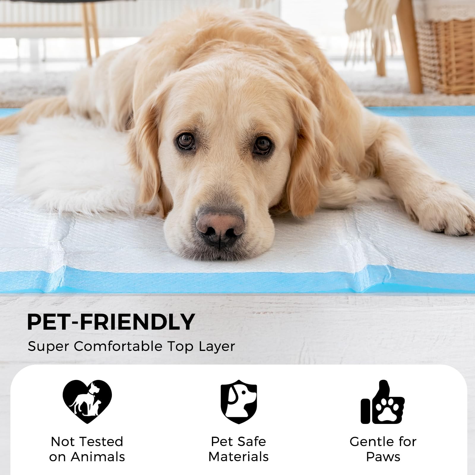 100 Pack 30″x36″ Extra Large Dog Pee Pads – Super Absorbent & Leak-Proof Disp…