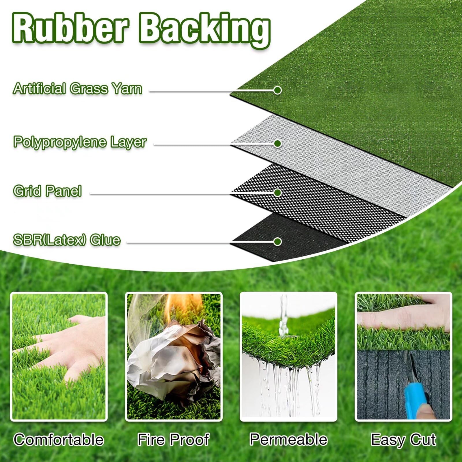GLOBREEN Grass Pad for Dog Large Size – 2FTx6FT, Potty 2FTX6FT, Green