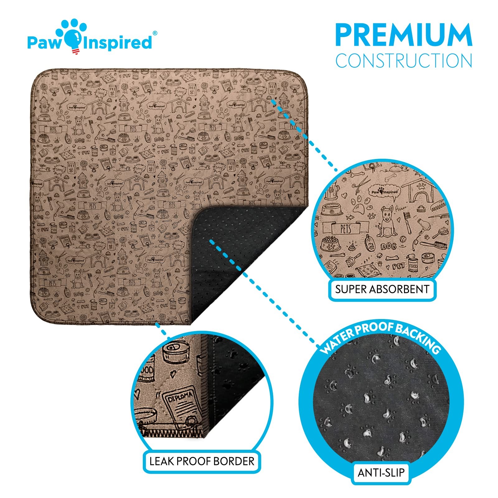 Washable Pee Pads for Dogs | Reusable Puppy Pads | Waterproof Whelping Pads |…