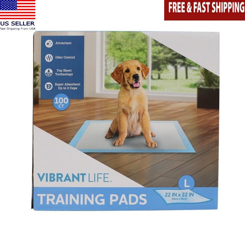 Training Pads Large 100ct 22 x 22 in Absorbent Odor Control Dog Puppy Training