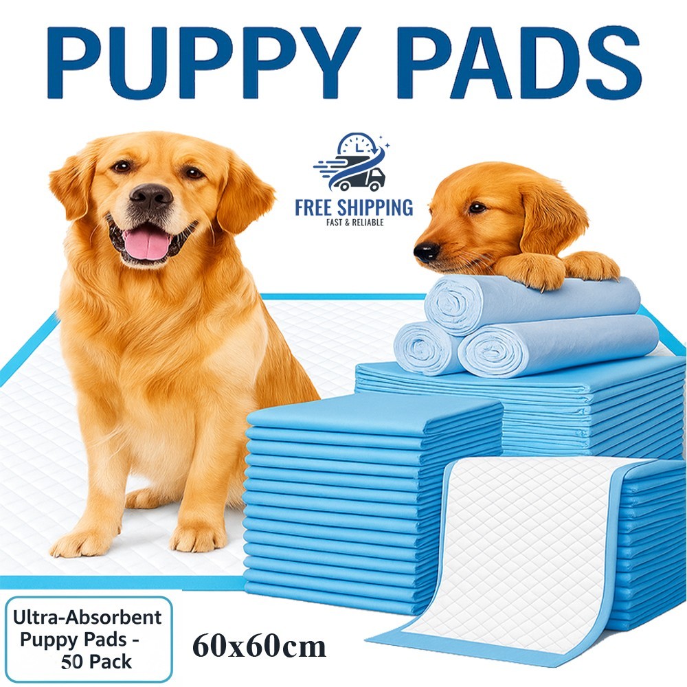 100/50 Puppy Pads Dog Pads Toilet Training Pee Mats Super Absorbent Leak Proof