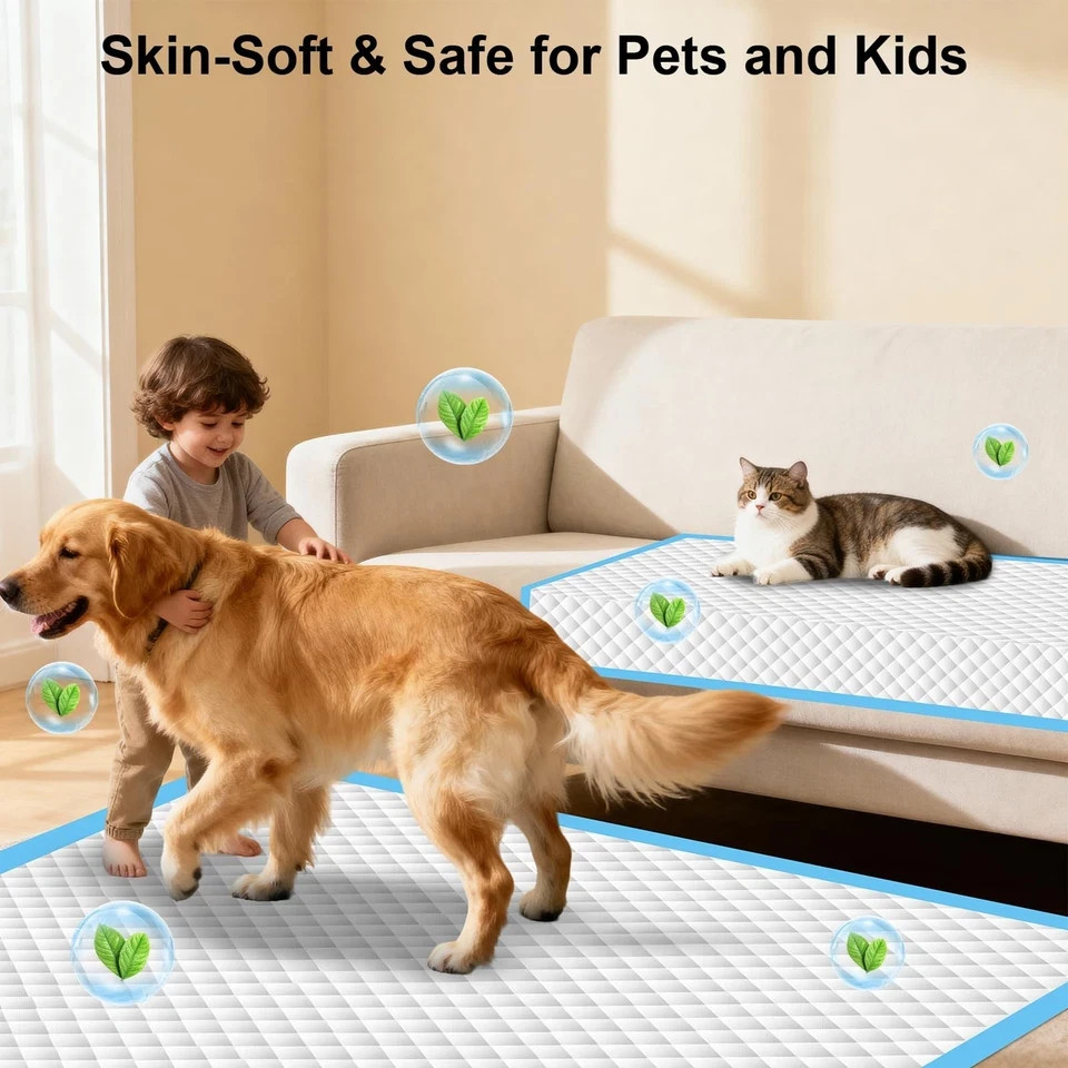 Extra Large Pet Pee Pads 55×29.5 – Super Absorbent Disposable Potty Pads