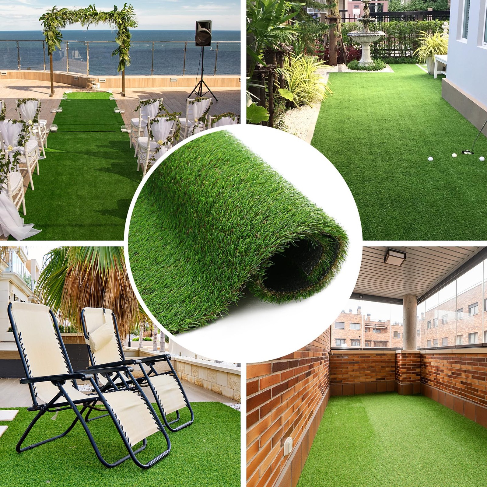 2X6 FT Artificial Turf Grass Runner Rug for Dogs, Thick Realistic Fake Grass …