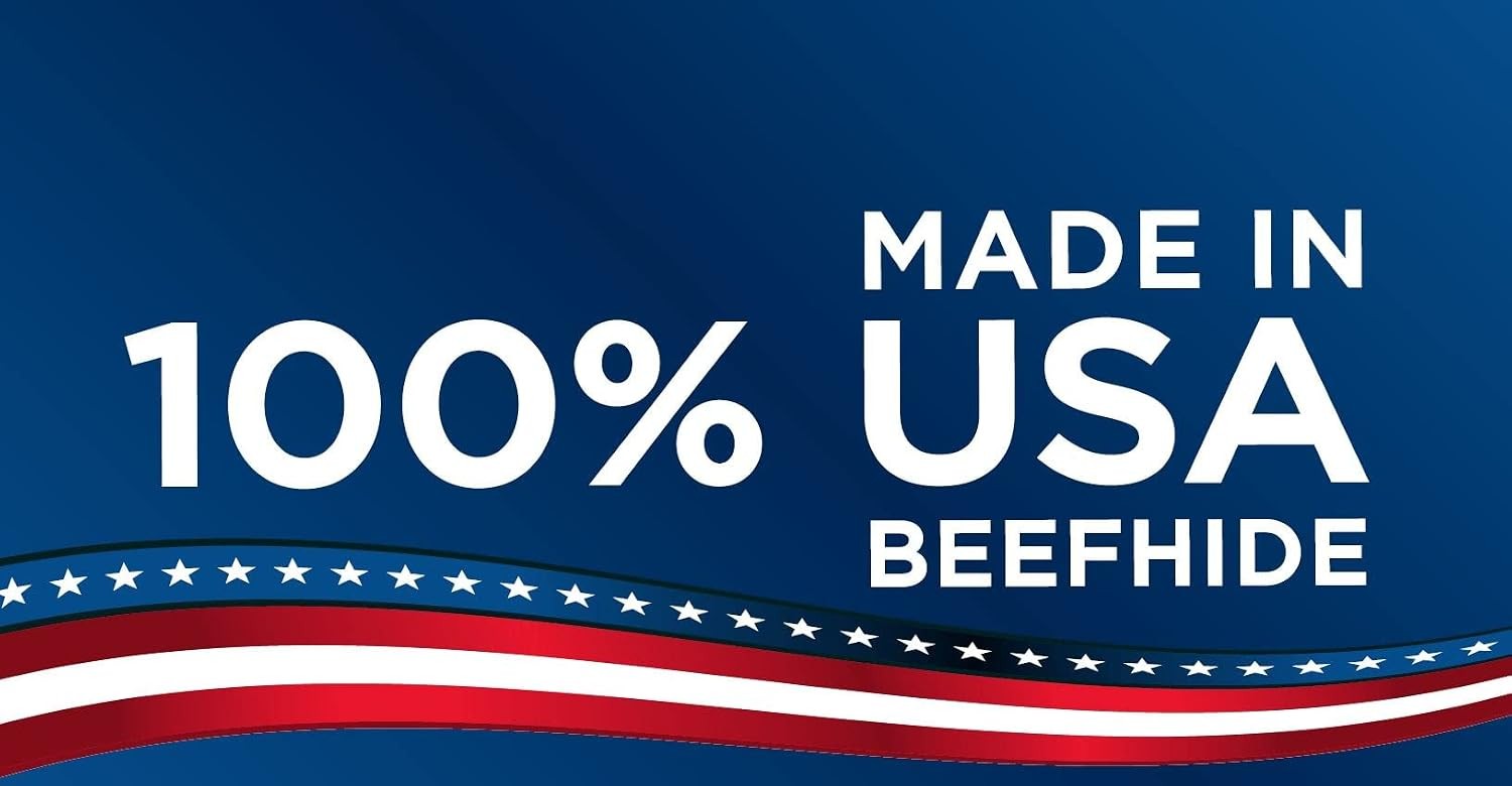 Pet Factory 100% Made in USA Beefhide 12″ Roll Dog Chew Treat – Natural Flavor,