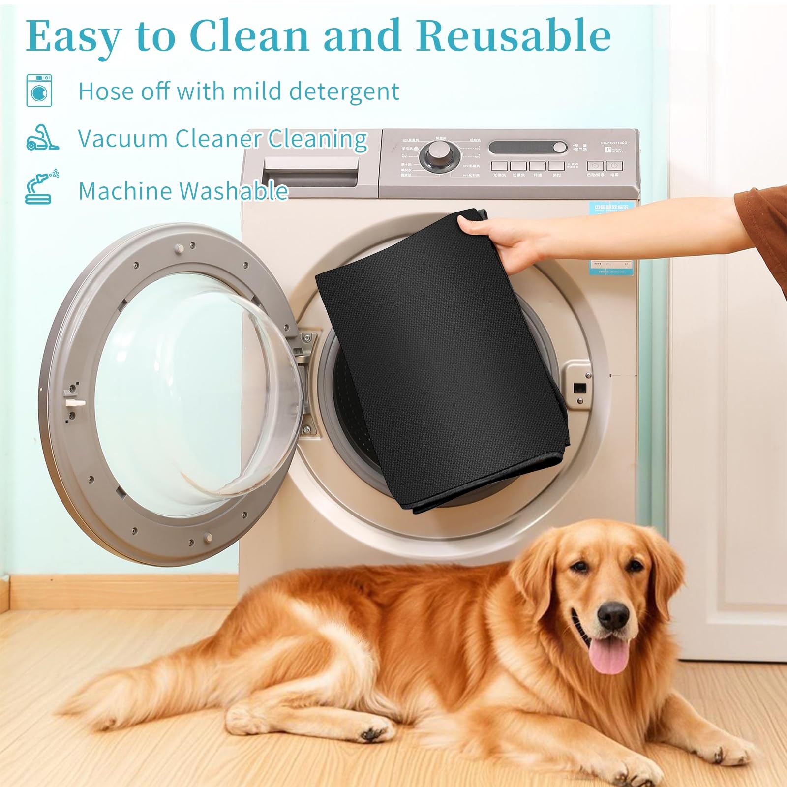 Dog Crate Mat Liner，Washable Pee Pads , Absorbs Urine – Waterproof Under Mat …