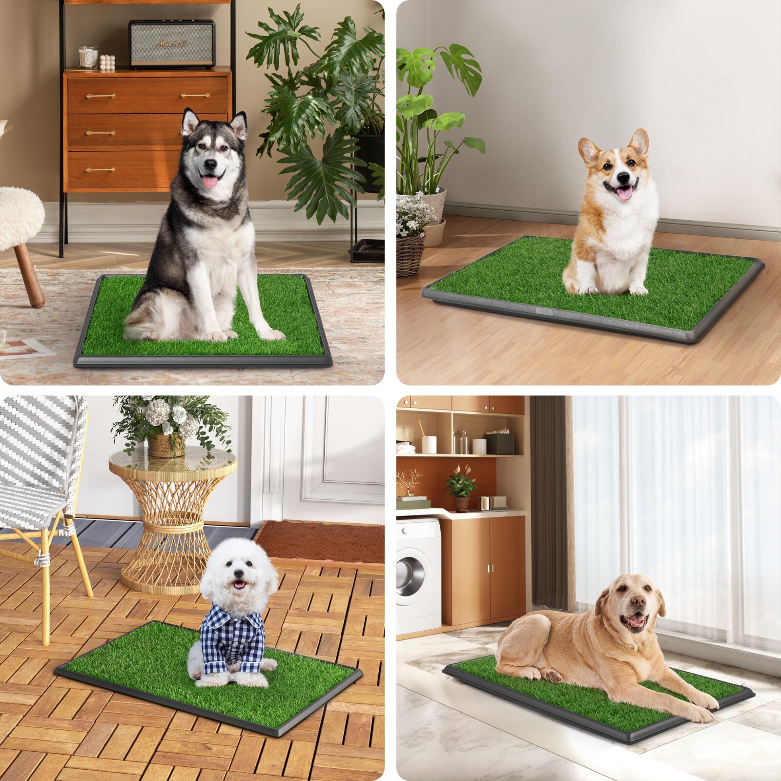 COZIWOW Dog Grass Pad Large Artificial Grass Patch for Dogs Tray Dog Litter Box