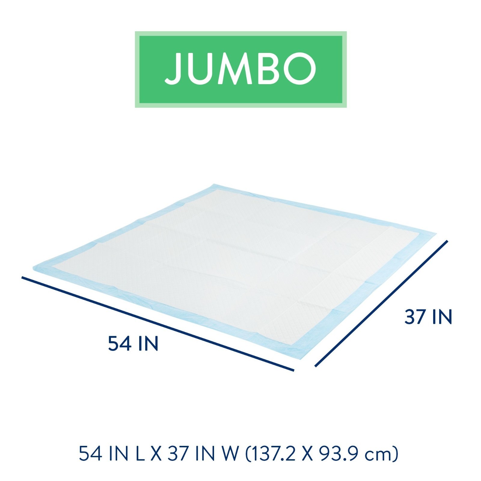 Top Paw Jumbo Premium Dog and Puppy Pee Pads, Training, 54″ x 37″, 50 count