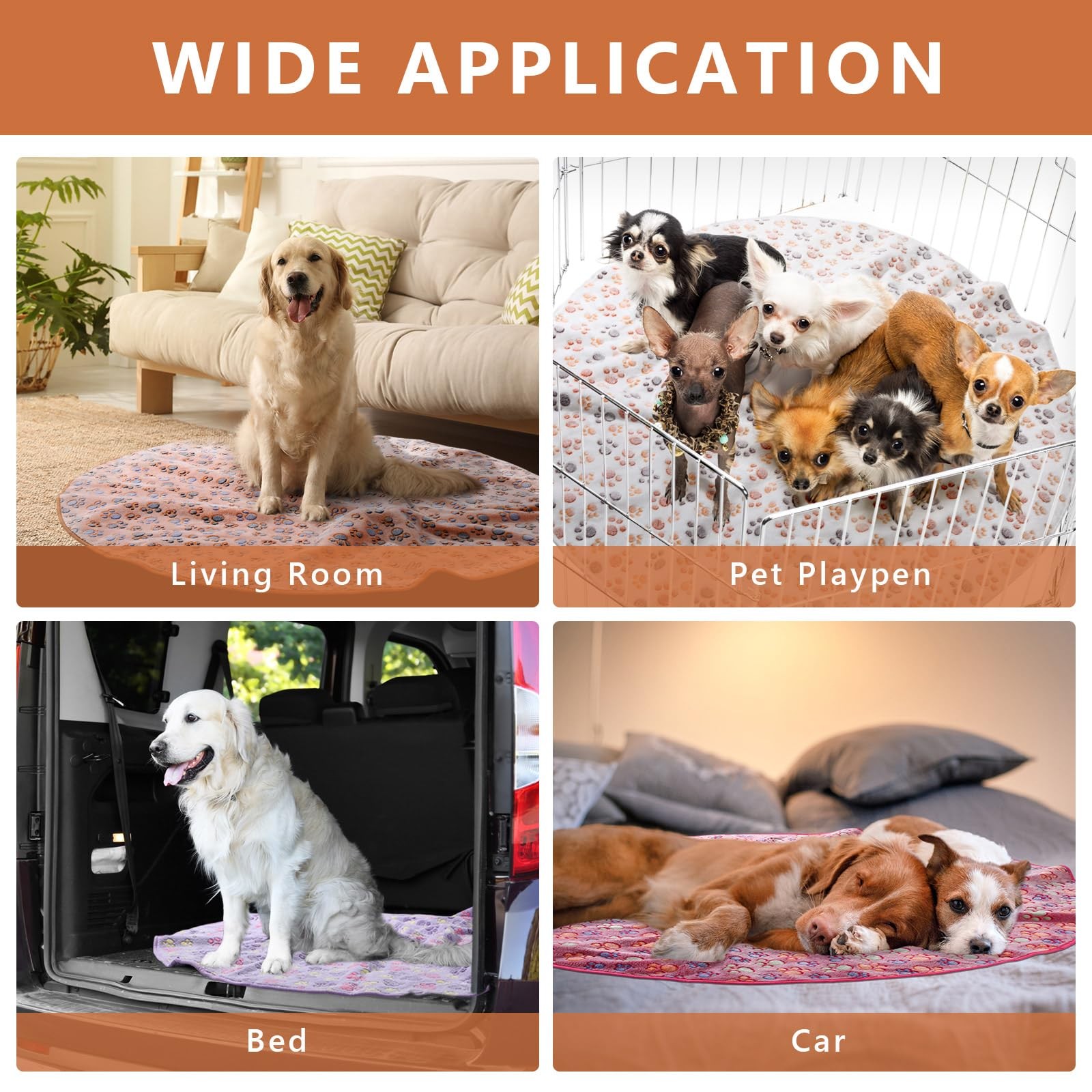 4 Pack Washable Whelping Pad Whelping Supplies Absorbent Reusable Puppy Train…