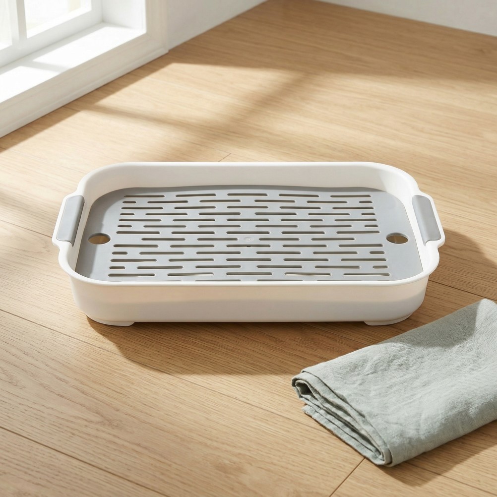 2Pcs Reusable Rabbit Litter Box for Small Pets White Antisplash Design