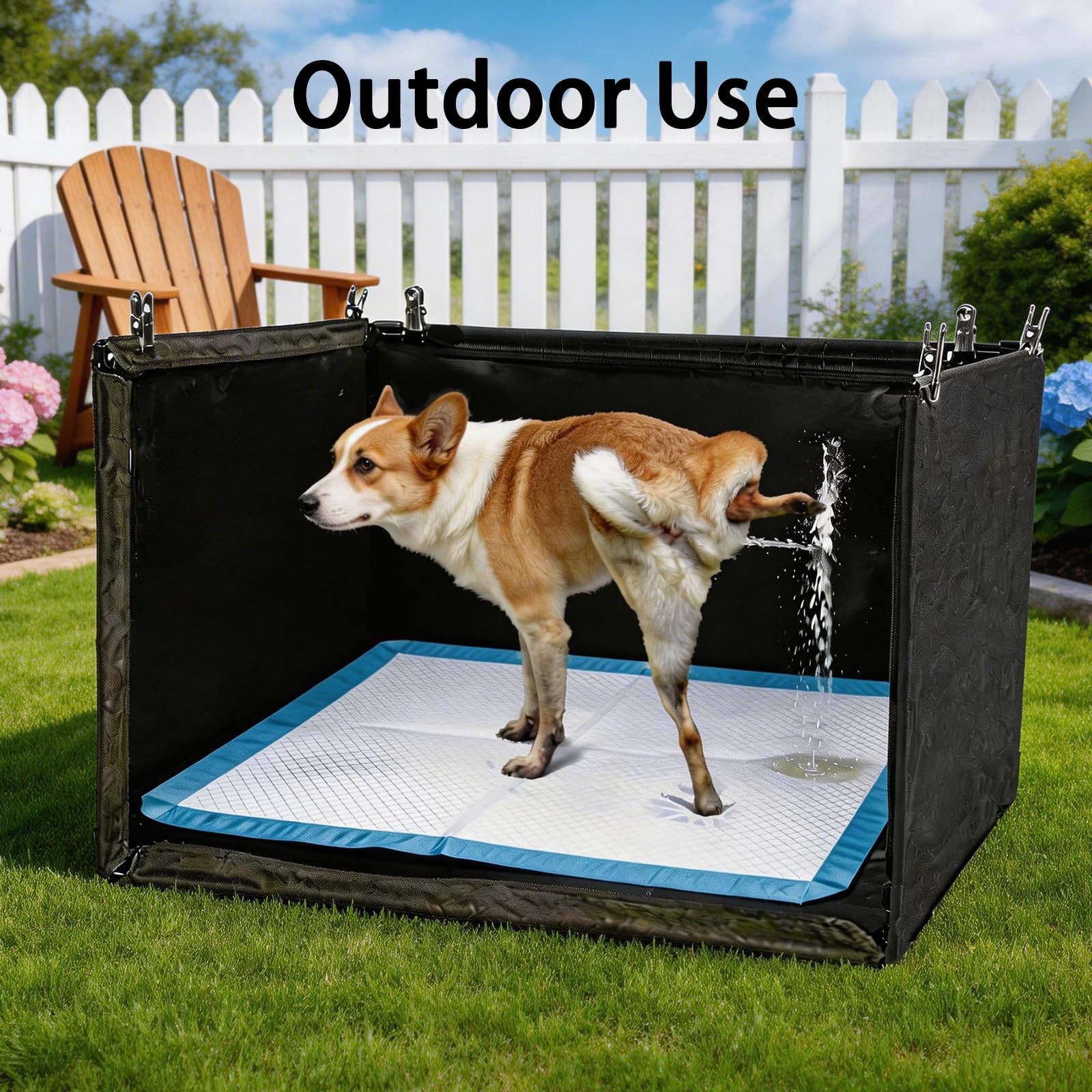 THINMUHAND Dog Toilet with High Walls – Indoor Male Dog Pee Station and Litte…