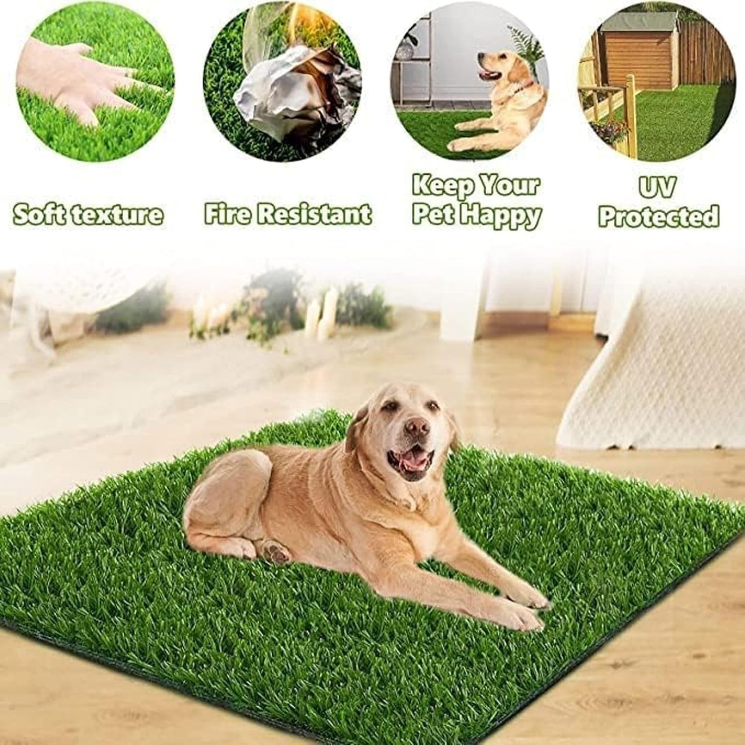 51.2×31.5 Inch Artificial Grass for Dogs – Durable, Weather-Resistant Pee Pad