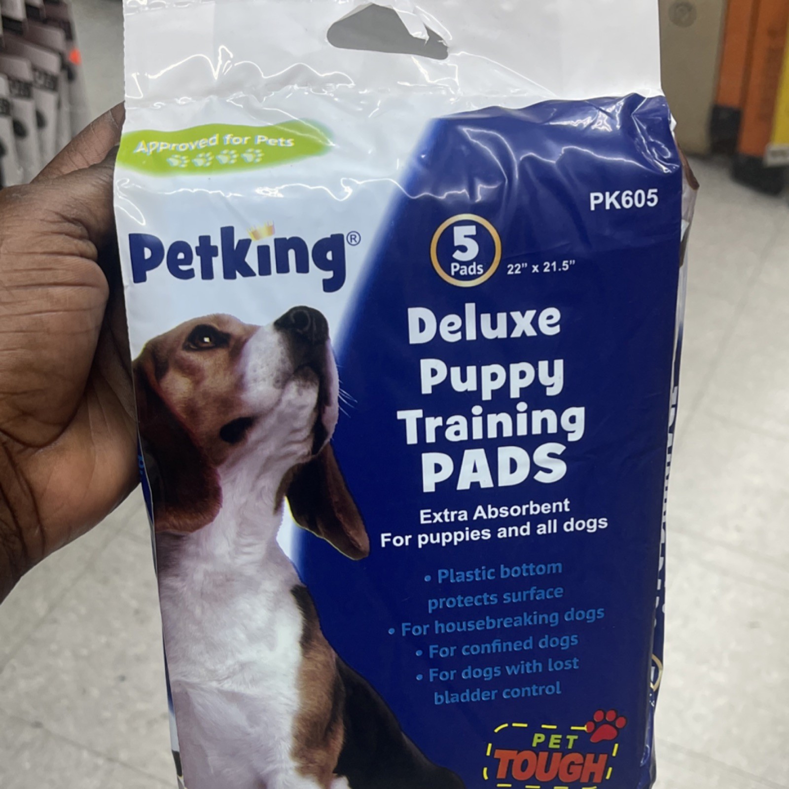 Petking Extra Absorbent Puppy Training Pads 5 Count 22 x 21.5 in PK605