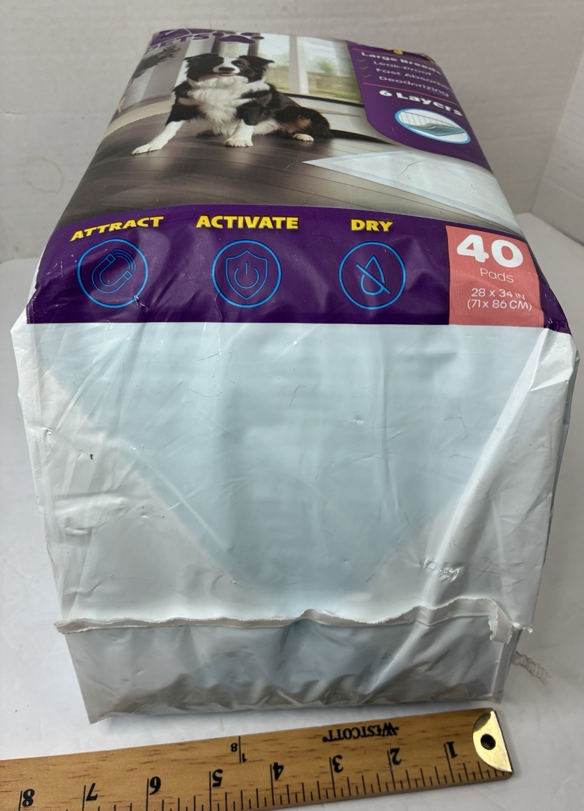Training Pads for Dogs Extra Large 40 Pack 28″x34″ BV Pets Rapid Dry 6 Layers