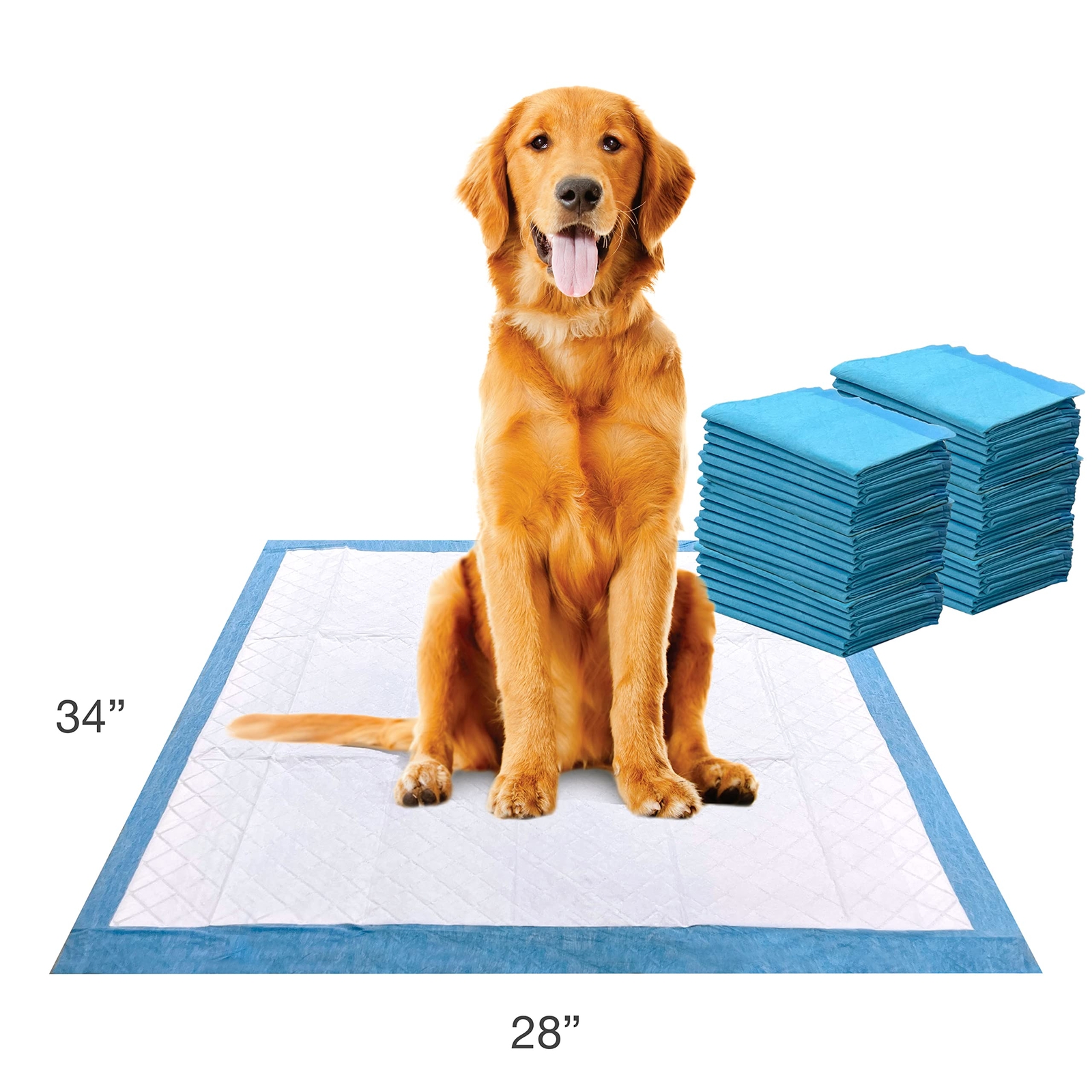 Wee Wee Extra Large Dog Pee Pads 28×34 40 Count Leak Proof Absorbent Pads