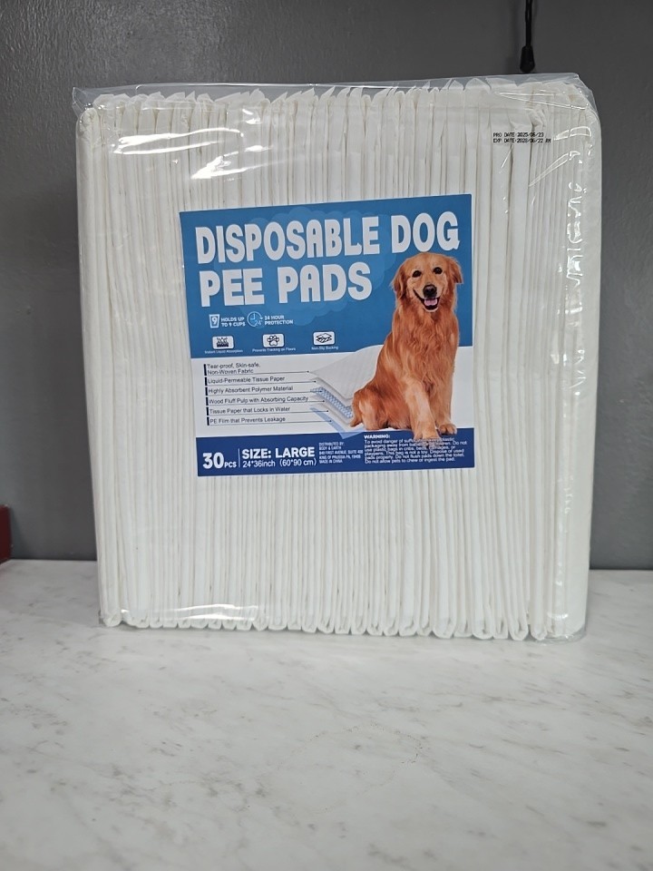 30 Highly Absorbency Polymer Material Disposable Dog Pee Pads, Large, 24×36 New