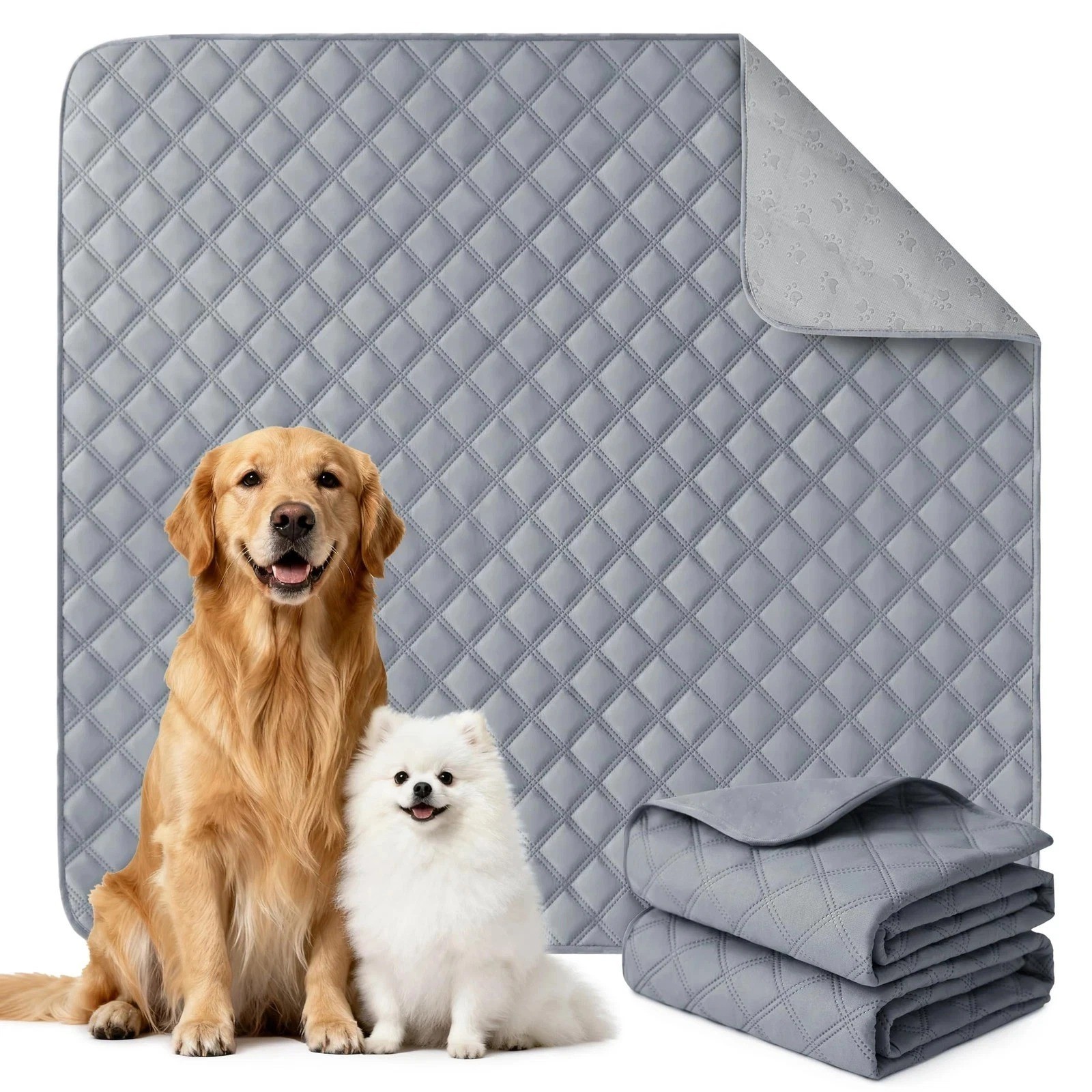 Reusable Washable Pee Pads for Dogs Large/Extra Large 36” X 41” 2 Pack, Absorb