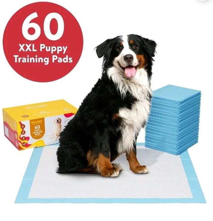Brilliance Puppy Training Pads, 6-Ply Mess-Free Disposable Dog Pee Pads, XXL,…