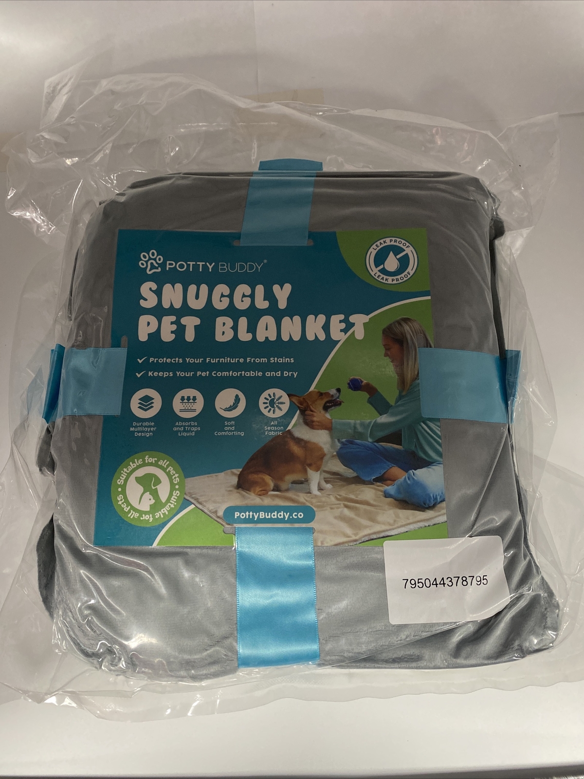 New* Potty Buddy -Medium Size- Snuggly Pet Blanket – Size 39” X 39” (8795)