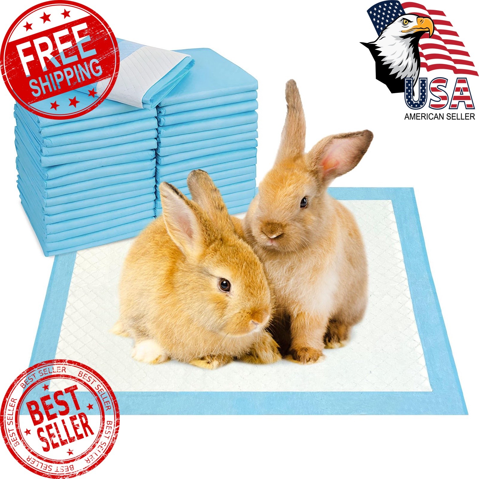 kathson 100Pcs 18×13 Black Rabbit Pee Pads