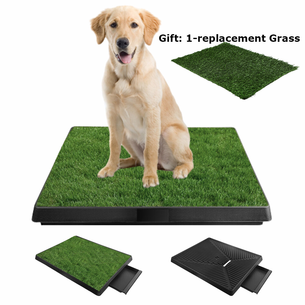 Puppy Dog Pet Potty Training Pee Pad Mat Tray Grass House Toilet W/tray Indoor