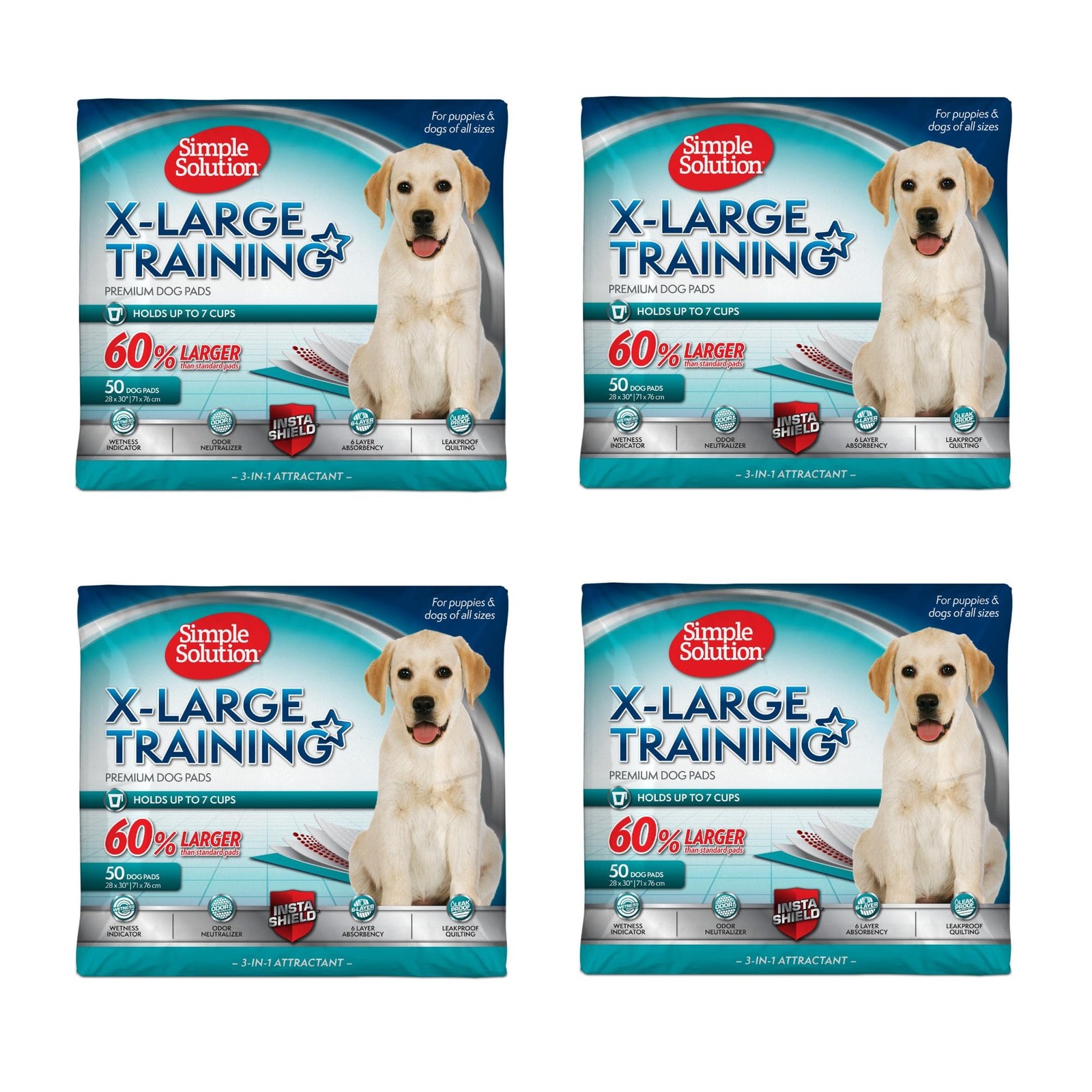 Simple Solution Extra Large Puppy Training Pads – Leak-Proof Disposable Pe