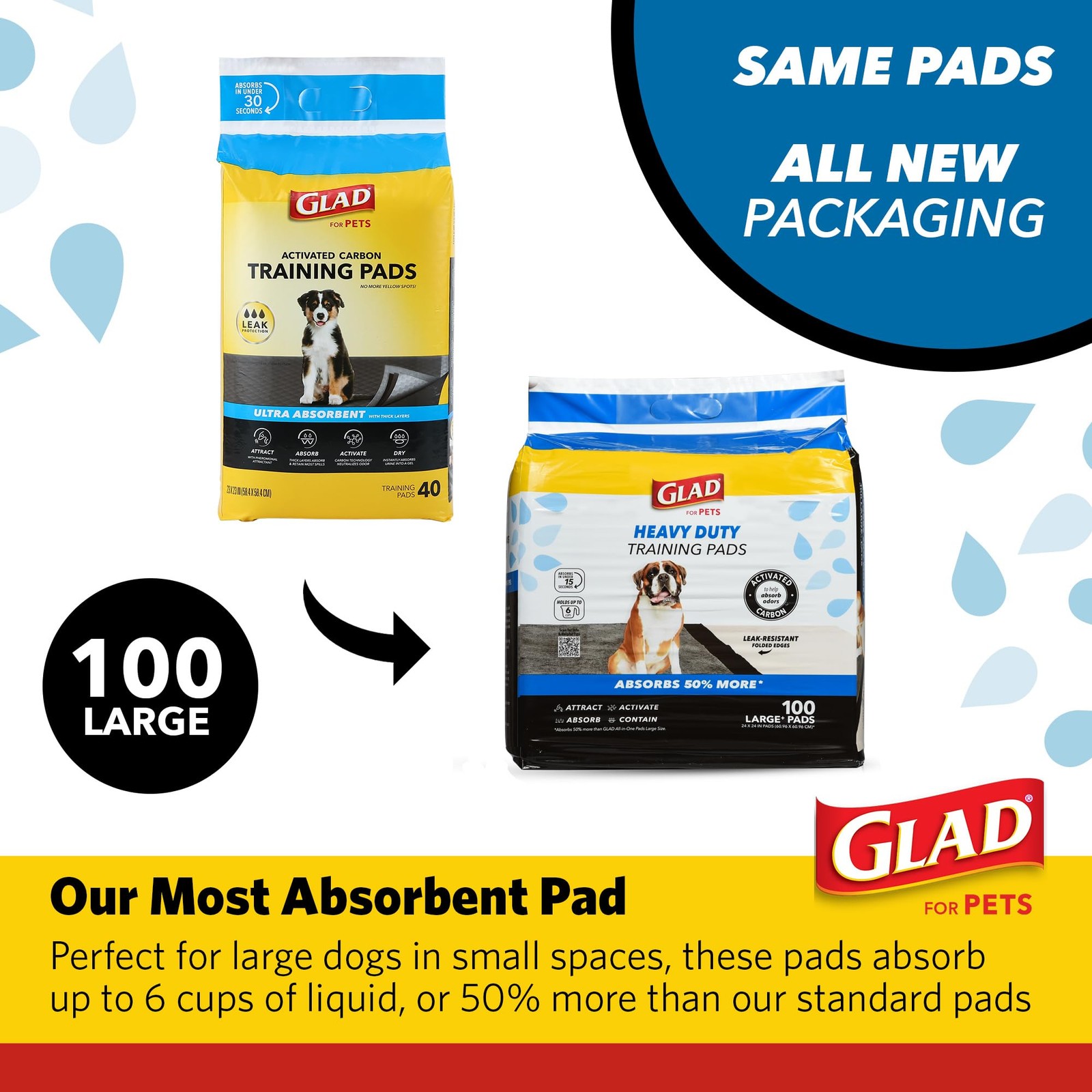 Glad for Pets XL Charcoal Training Pads, Heavy Duty Leak-Resistant Puppy Pee …