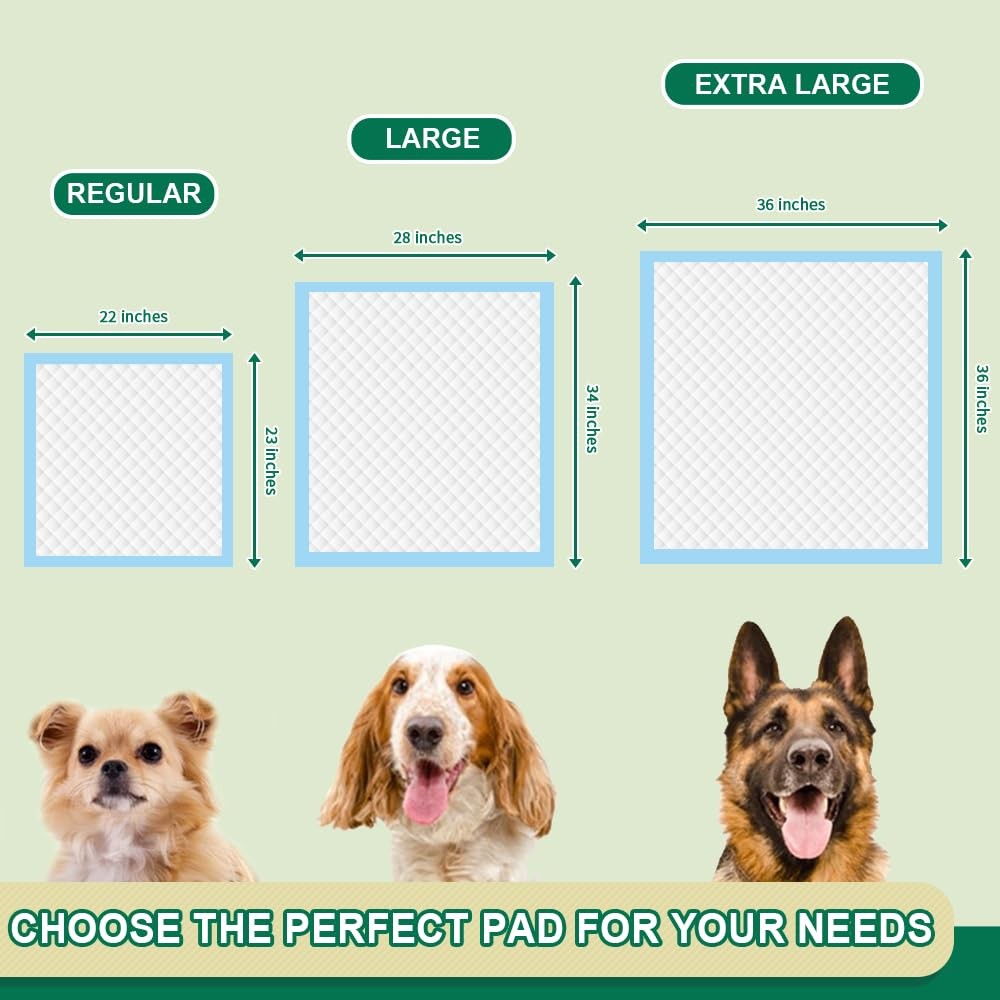 Puppy Pads 22″x23″ 100 Count | 6-Layer Leak-Proof & Super Absorbent Dog Train…