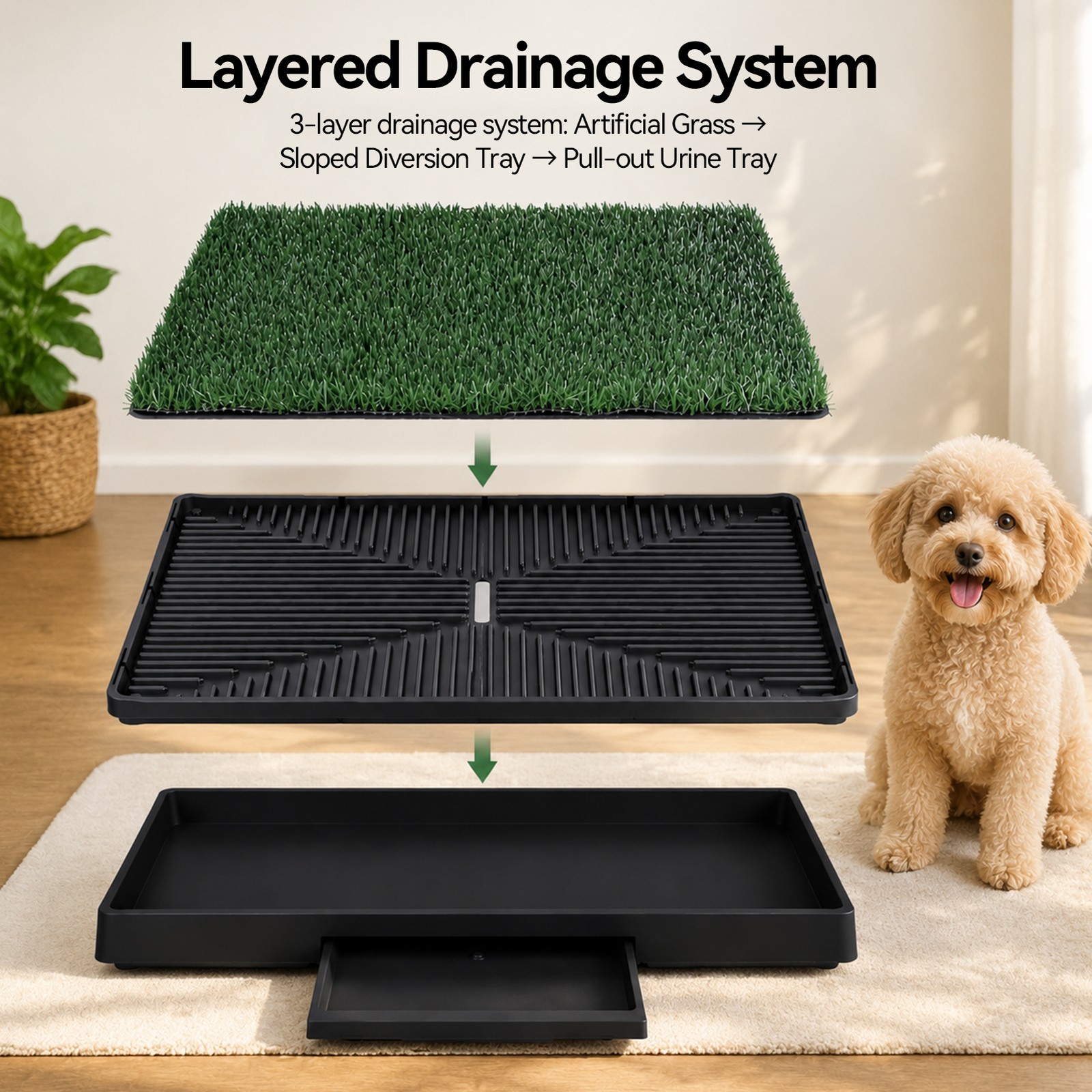 Puppy Dog Pet Potty Training Pee Pad Mat Indoor Tray Dogs Grass House Toilet USA