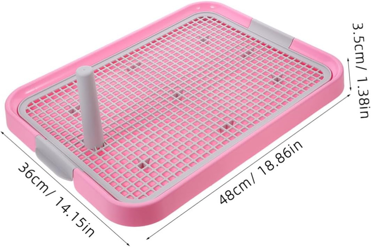 Indoor Dog Toilet Pet Potty Tray Anti-Slip Breathable Plastic Grid Design 18.89X