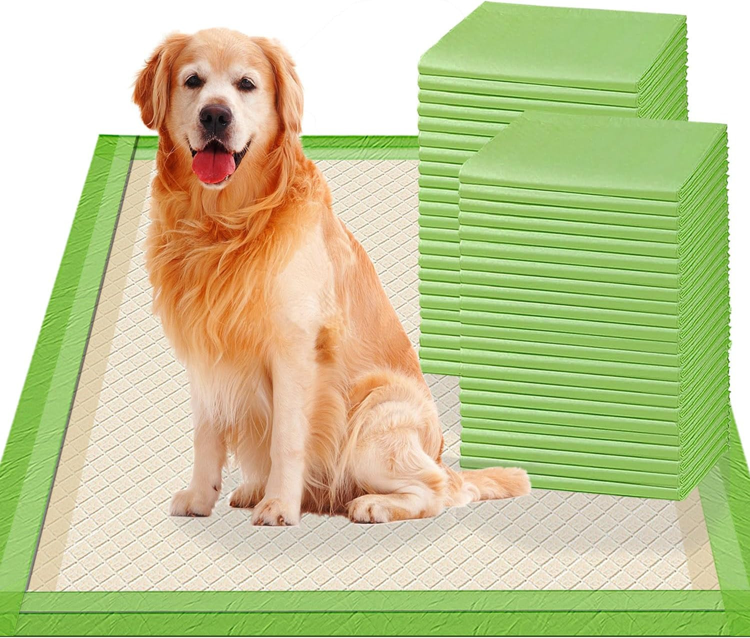 30pcs XL Pee Pads – Dogs Thicker ECO Green Disposable Puppy Training Pads-28×34″